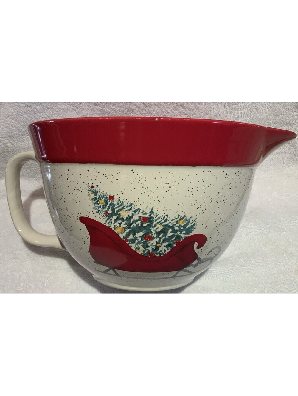 The Bake Shop by Masterclass 9”D Christmas Mixing Bowl with Handle